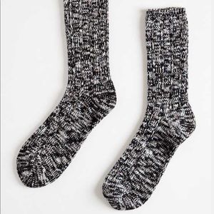 Altar’d State Cozy White and Black Soft Socks🖤